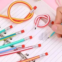 Magic Bendy Flexible Soft Pencil with Eraser Colorful Creative Novelty Bend Pencils for Kids Students Gift School Supplies 2