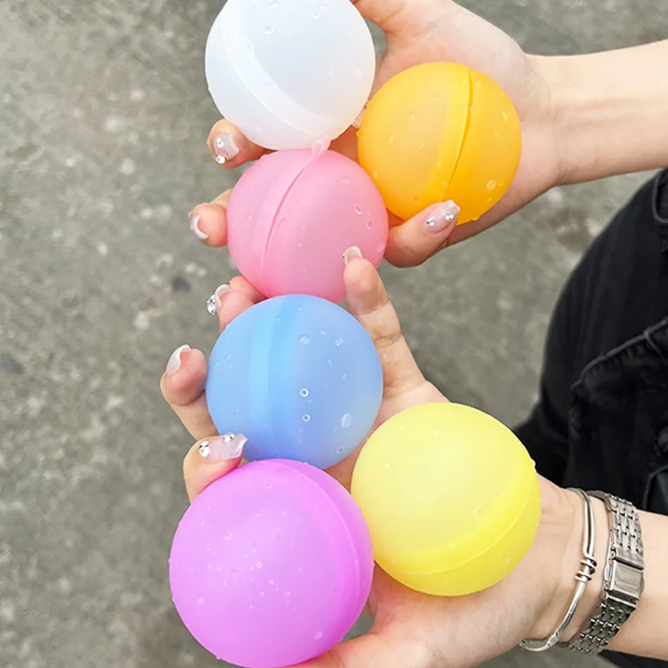 New Reusable Water Balloons Refillable Water Balloon Quick Fill Self Sealing Water Bomb Splash Balls for Kids Swimming Pool 4