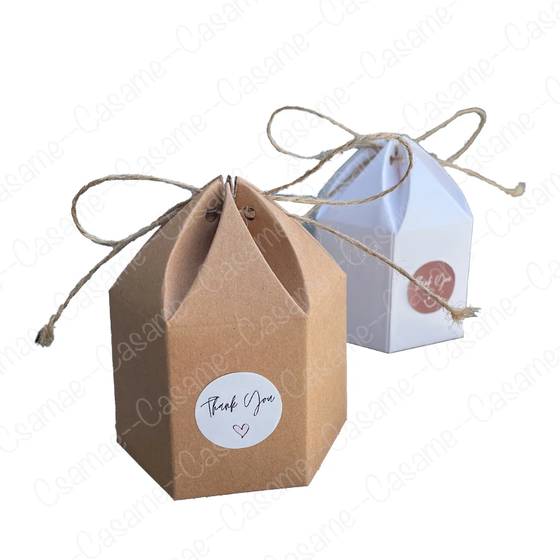 10pcs/50pcs Pillow Paper Candy Box Wedding Favors Baby Party Bread Gift Bags~ 