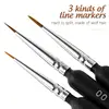 3pcs 0 00 000 Nylon Brush Hook Line Pen Professional Fine Tip Drawing Brushes Micro Detail Paint Brush Watercolor Oil Painting 2