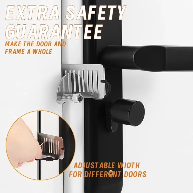 Door Lock 1pc Portable Door Lock Latch For Travel Safety No Drill Manual Hotel Room Jammer Students School Devices For Personal Protection