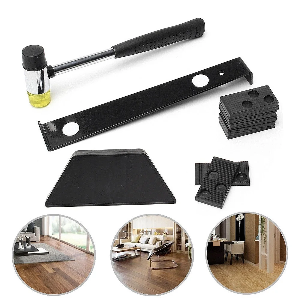 Wood Laminate Flooring Installation Tool Floor Fitting Kit with 20pcs Spacers Flooring Tool Set HT
