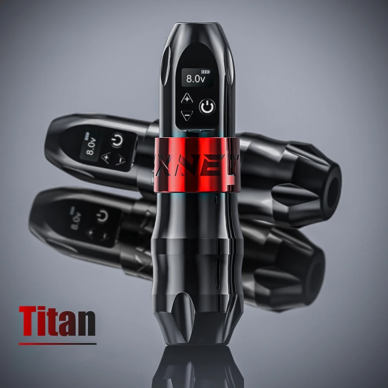 

New Titan Wireless Tattoo Machine Rotary Battery Pen Strong Coreless Motor LCD Digital Display for Artist Body Permanent Makeup