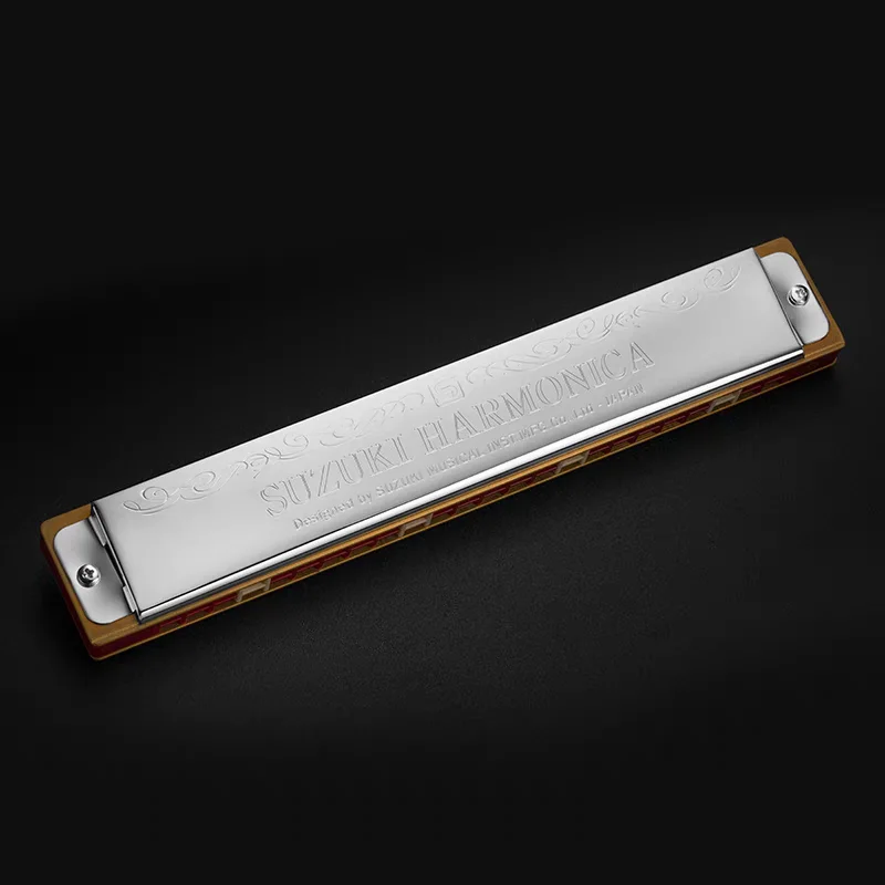 Suzuki Tremolo Harmonica Humming-24 24 Hole Mouth Organ Harp Professional Armonica Japan Musical Instrumentos Key C Minor Music