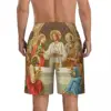 Custom Ethiopian Christian Christ Jesus Last Supper Swim Trunks Mens Quick Dry Board Shorts Swimwear Suits Boardshorts 3