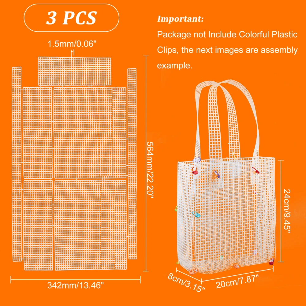 thumbnail image 2 of 10 Pieces 7 Count Plastic Canvas Mesh, Plastic Canvas... 2 of 10