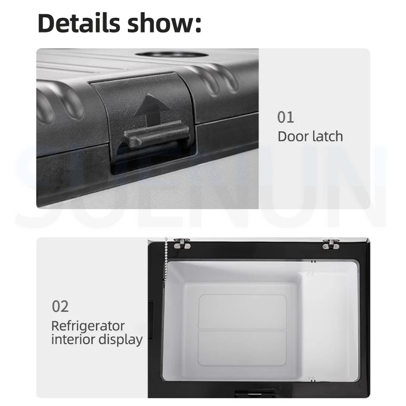 Car Refrigerator 12V/24V Truck Use Household Freezer Refrigerator Outdoor Camping Small Refrigerator Compressor Refrigeration 4
