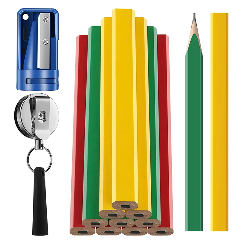 32 Pieces Construction Pencil Carpenter Pencil Woodwork Pencil Cutter