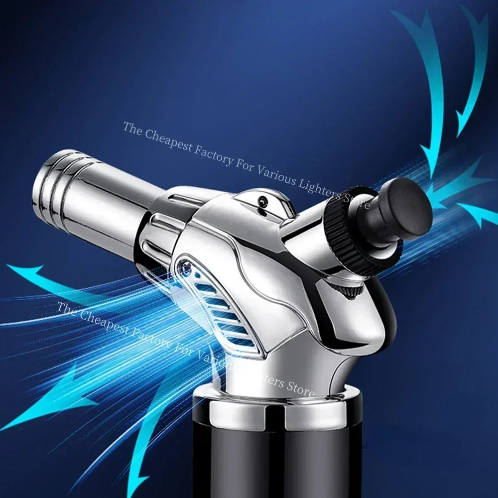 Fire Jet Flame Kitchen Metal Gun 3 1300&deg;C Welding Torch Windproof Cooking BBQ Inflatable Butane Gas Cigar Lighter Outdoor