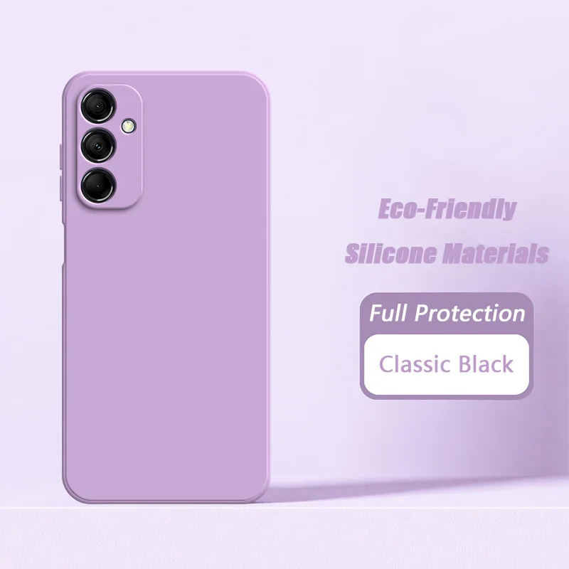 Slim Square Liquid Silicone Case with Soft Microfiber Lining - Enhanced Grip and Durability