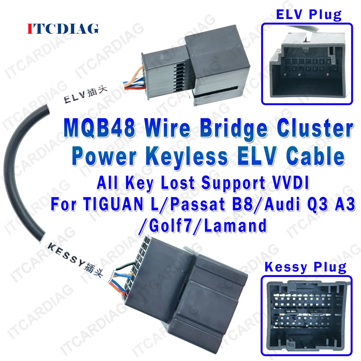 Фото MQB48 проводной мост Cluster Power кабель ELV BCM2 Cluster VVDI все ключи потерянные для TIGUAN L Passat B8 Audi Q3 A3 Golf7 Lamand №2