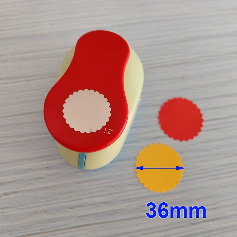 1pc 3" 2" 1.5" 1" Wave Circle Craft Punch Round Hole Paper Cutter Scrapbooking School Puncher EVA Greeting Card DIY Making Cut