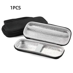 Compact Grooming Essentials Travel Organizer for Beard and Mustache Care (Black)