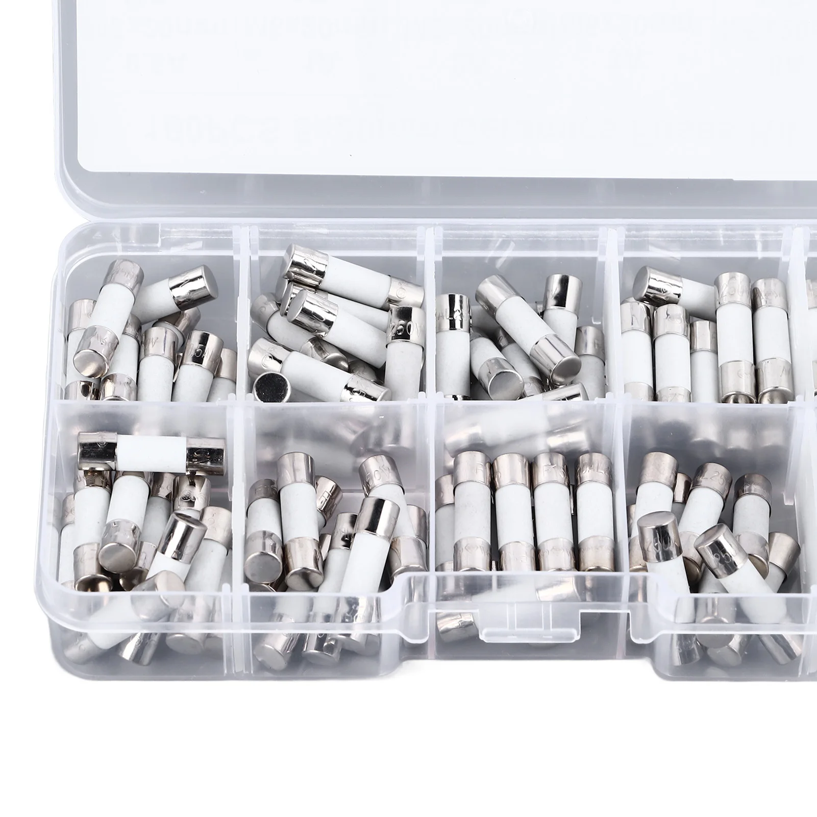 100PCS Set Tube 5x20mm Multifunctional Ceramic Tube Assortment Kit 250V 0.5A to 30A