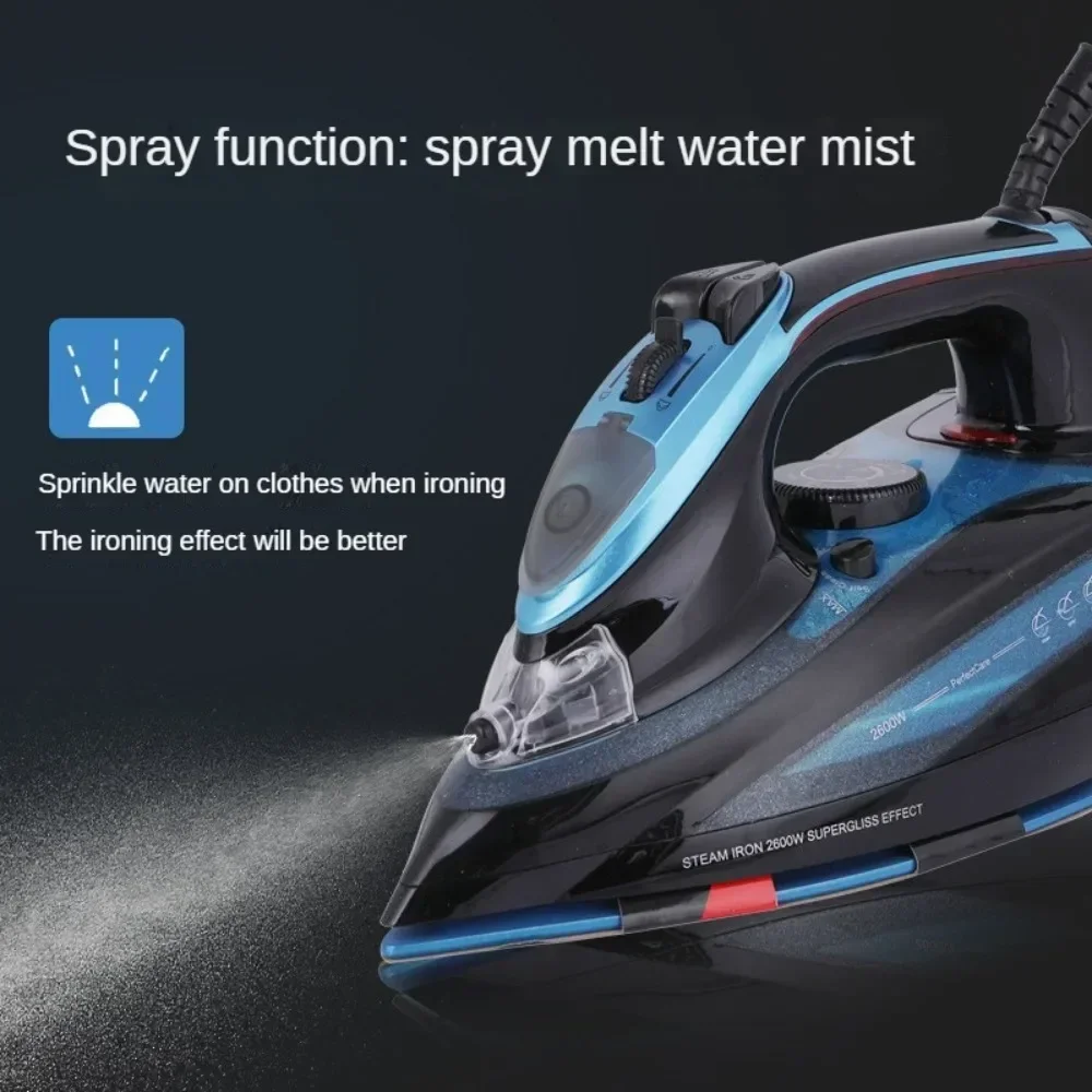 Iron,Steam Iron for Clothes 2600 Watt Wet and Dry Electric Iron, Anti-Drip,Ceramic Soleplate,Fast Heat Remove Wrinkle Of Clothes 4