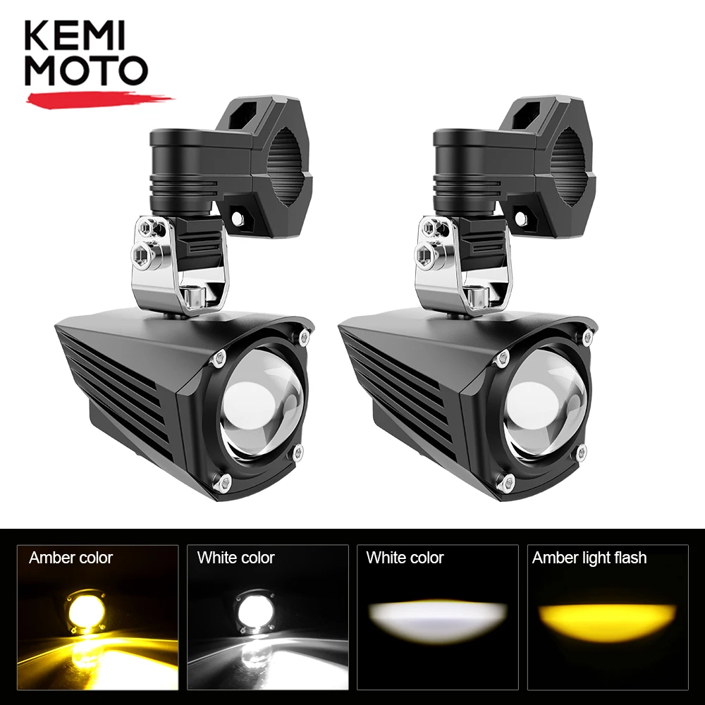 HAIBING Luz antiniebla LED para motocicleta, lámpara de conducción de seguridad, accesorios de moto, compatible con BMW F800GS R1200 GS/ADV, luces LED blancas 6000 K (color solo luz