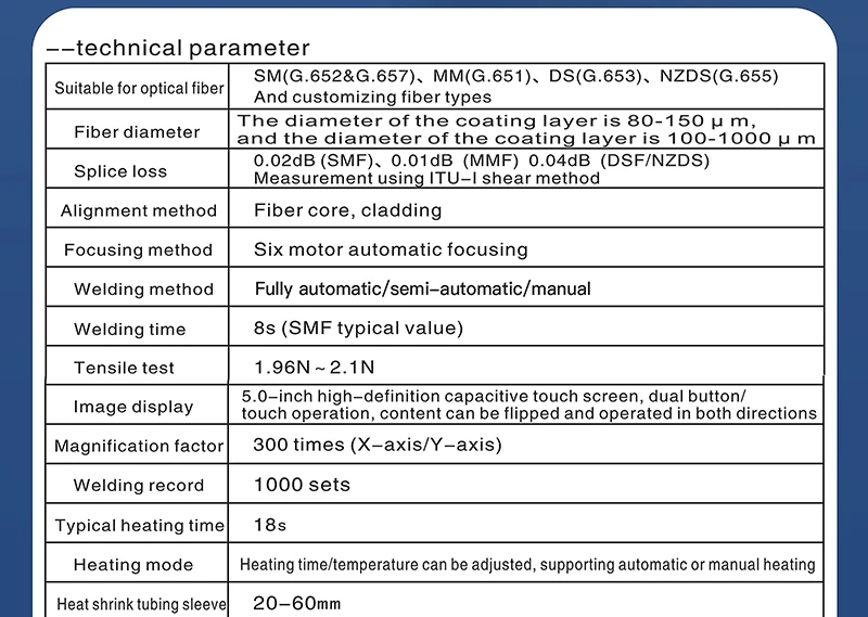 A-5/FS-60F/AUA-70F Optical Fiber Fusion Splicer 6 Motor Multilingual SM MM Fiber