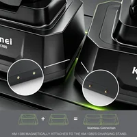 Kemei Tondeuse Tondeuse à cheveux professionnelle Réglable Tondeuse Appareil de coiffure Écran LED Tondeuse pour hommes KM-1386 KM-1385 6