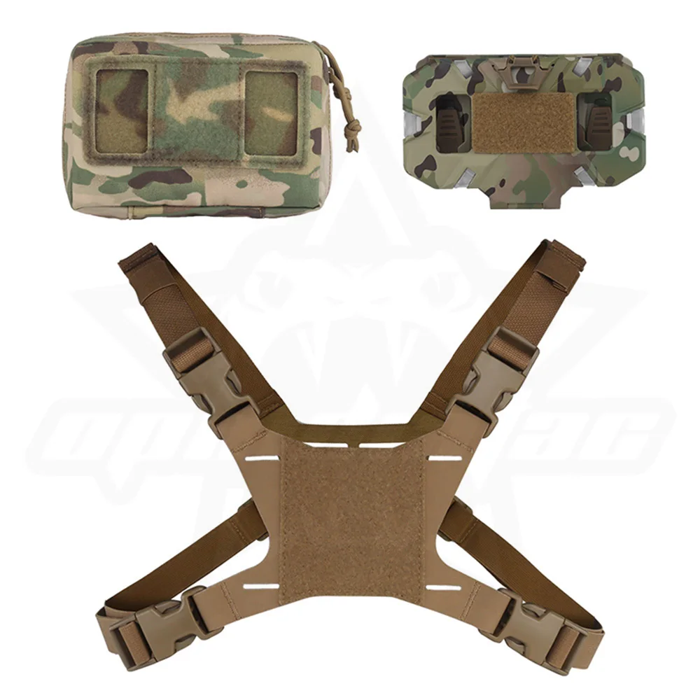 OPHIDIAN MOLLE Navigation Phone Holder Tactical Vest Chest Phone Vest Folding Navigation Three-piece Set