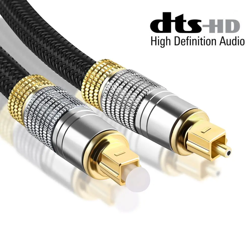 Cable de Audio óptico Digital Toslink, 1m, 3m, 5m, Coaxial SPDIF, Dolby