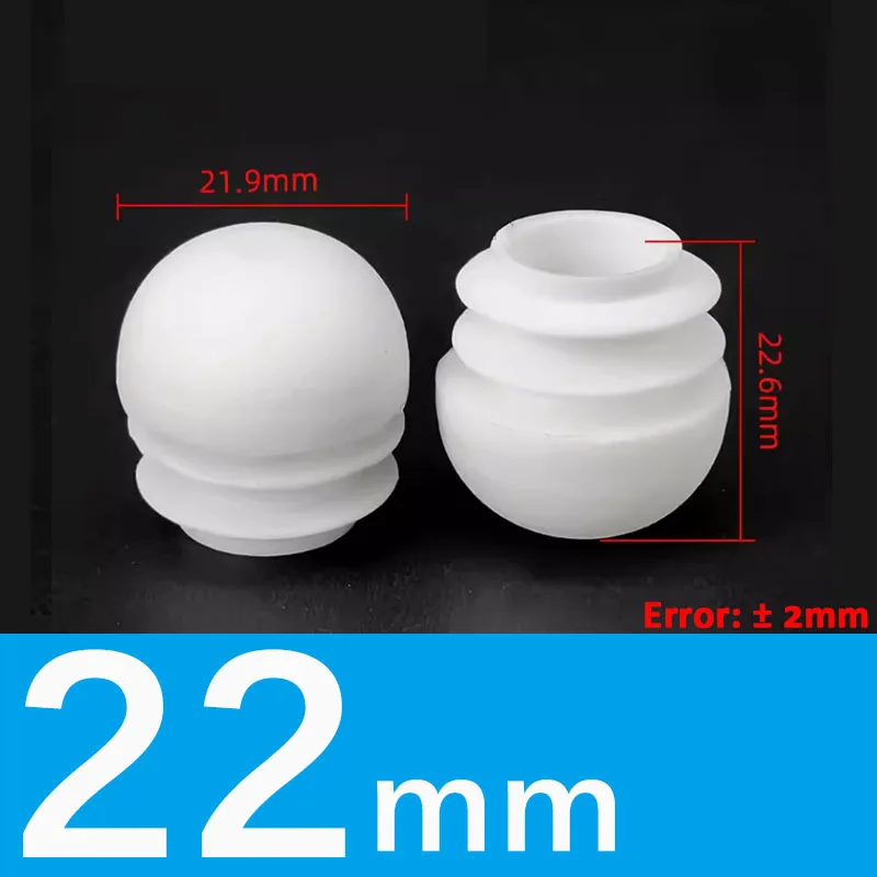 Versatile Round Steel Pipe Plug End Caps - Black/White Dust Cover Inserts