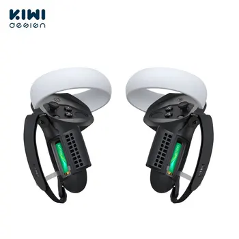 KIWI design Controller Grips Cover Accessories for Meta Quest 2 with Battery Opening Protector with Knuckle Straps 1