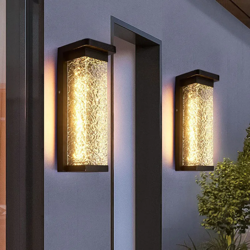 Outdoor Waterproof IP65 Modern LED Wall Light 85~265V Stainless Steel Water Wave Porch Lamp For Street Path Sconce Lighting led lamp,solar garden lights,led street lamp,led wall light