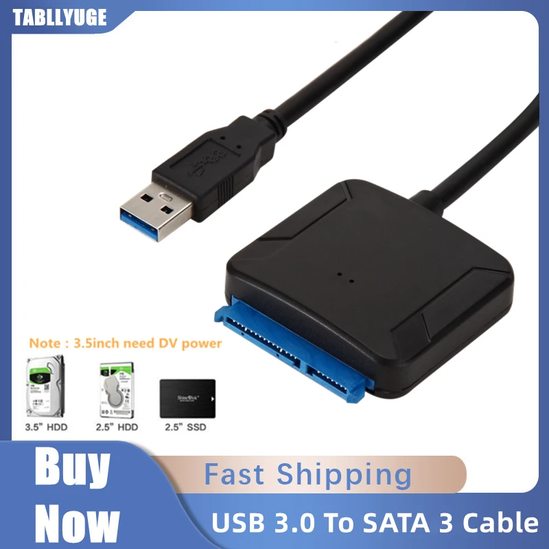 SATA To USB Adapter Hard Drive Cable External Disk Reader Lead Clone Kit Connector UASP