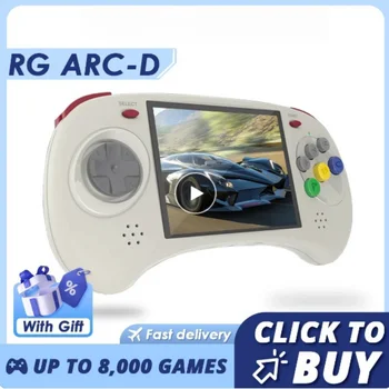 Anbernic RG ARC-D 휴대용 게임 콘솔, 4 인치 IPS 터치 스크린, 안드로이드 리눅스 듀얼 시스템, RGARC-D 레트로 휴대용 비디오 게임 콘솔