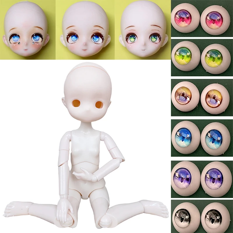 Anime Face Doll Head Diy 30Cm Doll Makeup Doll Head O Whole Doll Makeup 1/6 Bjd Doll Girl Doll Toy Gift
