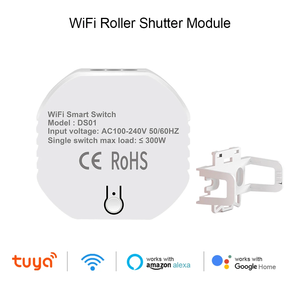 

CBE Tuya Smart WiFi Curtain Switches Module Smart Curtain Window Roller Blinds Electric Shutter Motor Works Google Home Alexa