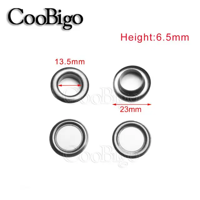 Juego de 100 ojales y arandelas Metal para cinturón, ropa, zapatos, tienda de campaña, accesorios costura artesanal de cuero, diámetro. 8 10 12 13,5 17mm - AliExpress Hogar y jardín