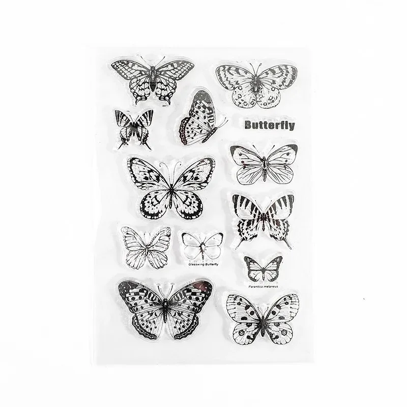 Moon Flowers Leaves Butterfly Stamp Rubber Clear Stamp Seal Scrapbook Photo Album Decorative Card Making Clear Stamps wax seal stamp clear stamps alphabet stamps wooden stamps decorative stamps inking stamps children stamps vintage silicone stamps brass stamps clock stamp