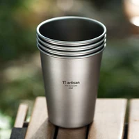 1pc Tiartisan Beer Mug Pure Coffee Mug Single Wall Kitchen Drinkware Kids Beer Milk Water Cup 320ml Camping Tableware 1