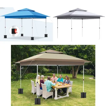 Gazebo tenda a baldacchino Pop-up per esterni 3.6x3.6m con tende e riparo per Patio, feste e cortile 12 'x 12' rifugio istantaneo pieghevole 1