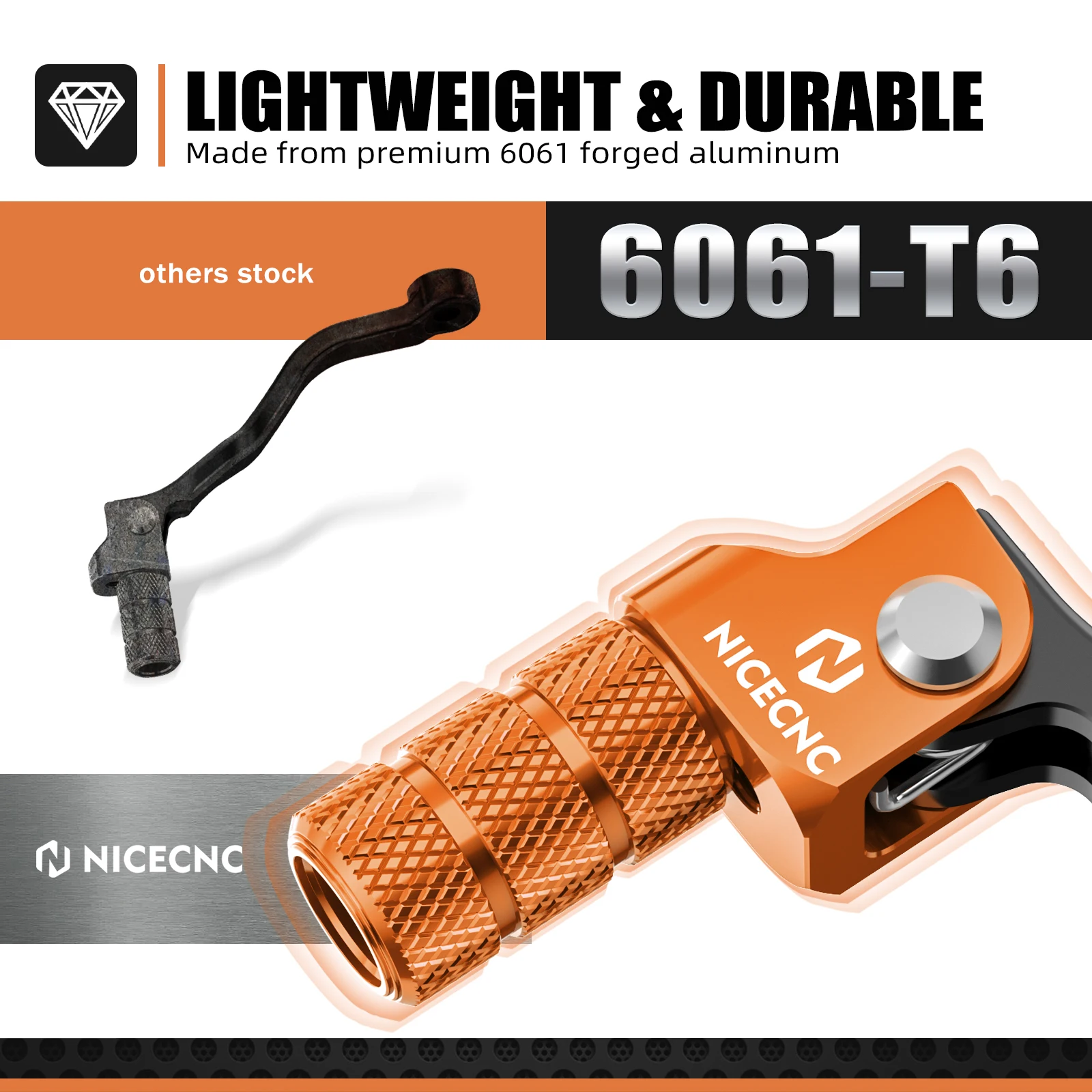 NICECNC Für Husqvarna TE 300 2024-2025 Geschmiedeter Schalthebel mit Klappspitze TE250 TE150 24-25 TX300 TC250 TC125 2023-2025 – Detail 6