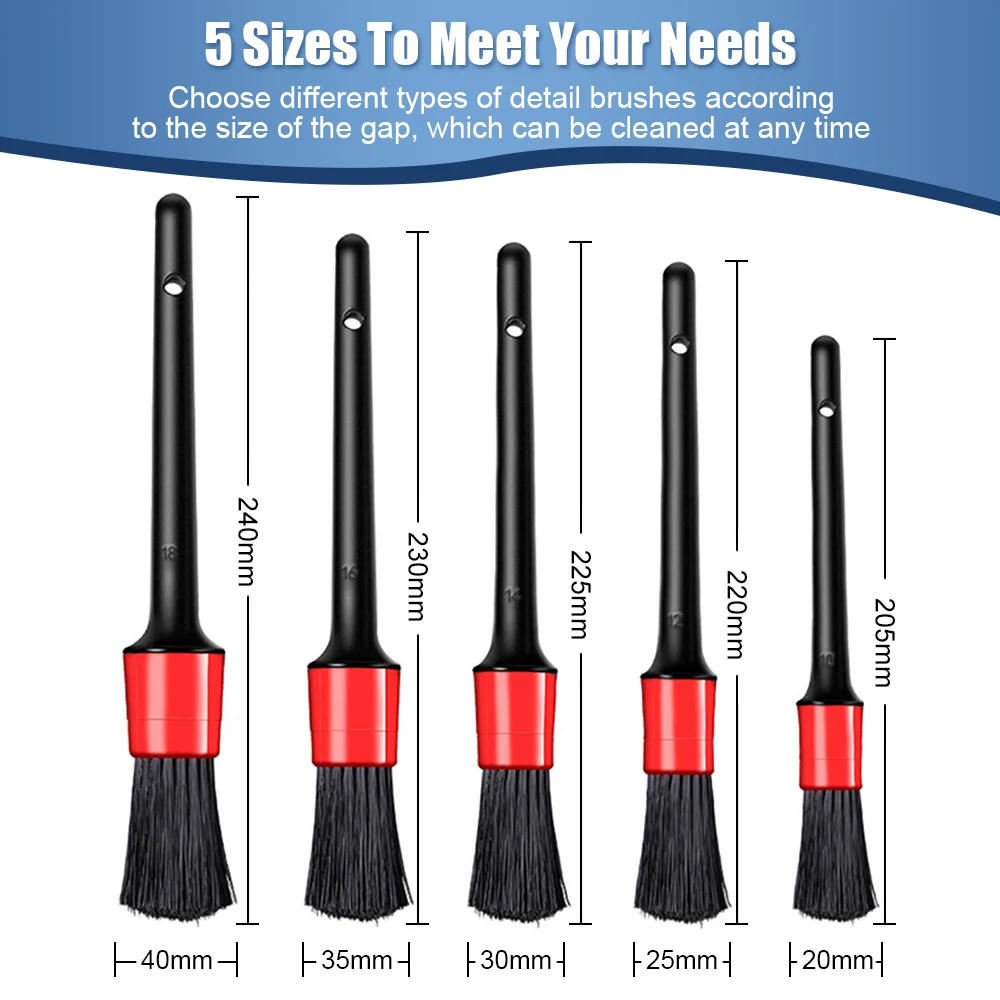 5pcs Car Detailing Brush Auto Cleaning Car Cleaning Detailing Set Dashboard Air Outlet Clean Brush Tools Wash Accessories