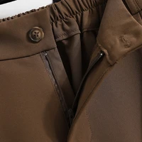 Autumn Winter 2026 Suit Pants Female Solid Color Casual Trousers Ladies Pockets Straight Plus Size Ankle Length Pants - Image 5