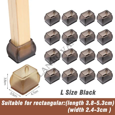 16pcs Enhanced Silicone Furniture Leg Protectors - Non-Slip Felt Pads