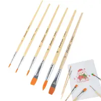 Paint Brushes For Acrylic Painting 6PCS Multi-Shaped Nylon Paint Brushes Pastel Painting Brushes Kit For Acrylic Oil Watercolor 2