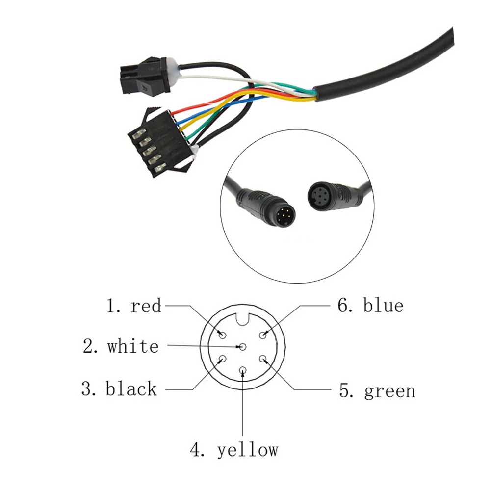 

E-bike 24-48V EN06 LCD Display Control Panel 6pin Connect Cable For Electric Scooter Electric Bicycle Accessories