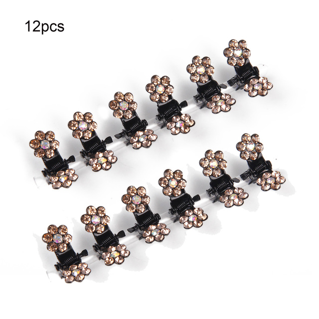 Crystal Rhinestone Flower Hair Claws Clamps Hairgrip Accessories Hairpins Hair Clips Jewelry for Women Bridal Kids Girl