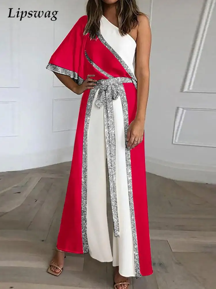 Women 2022 Summer Elegant One Shoulder 