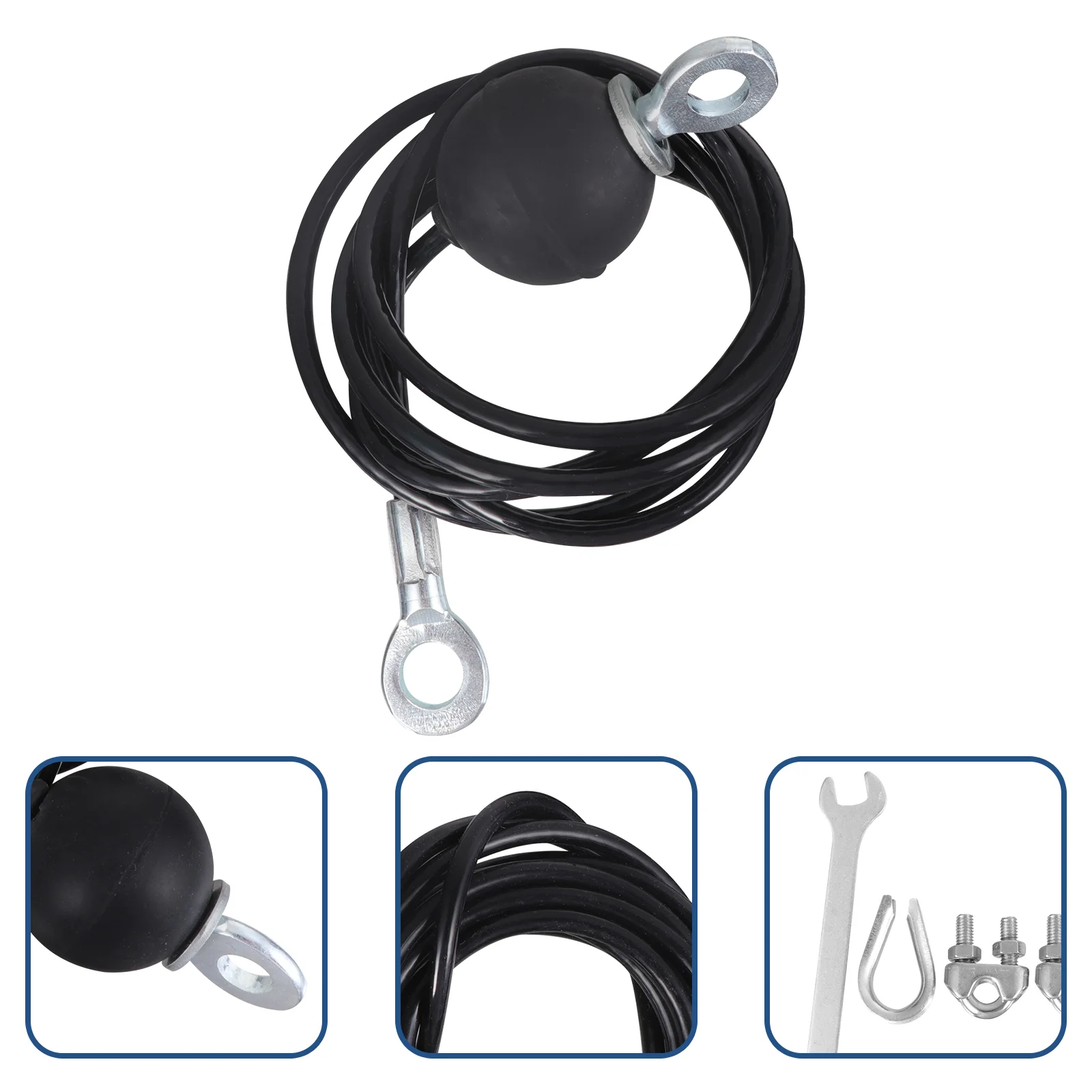

Accessories Fitness Wire Rope Rubber Coated Gym Cable Adjustable Steel for Pulley Practical