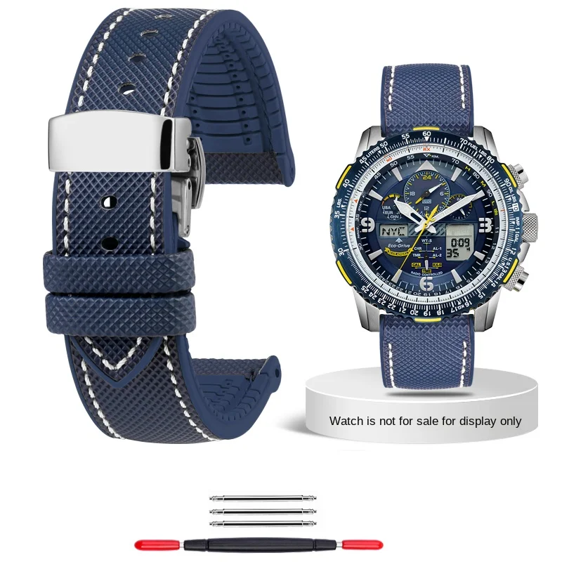 Premium Sports Waterproof Rubber Watchband - Blue Angel Series