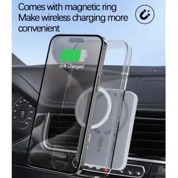 Magnetic Car Wireless Charger Air Vent GPS Phone Holder Stand For Magsafe iPhone 17 16 15 14 13 12 Pro Max Cell Fast Charging - Image 3