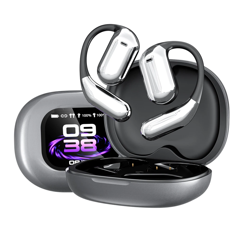 YYK-Q16pro AI Translator Earbuds Touch Screen Open Ear Bluetooth 5.4 Headphones Voice Real-Time Language Translator Earphones translator earbuds translator earphones