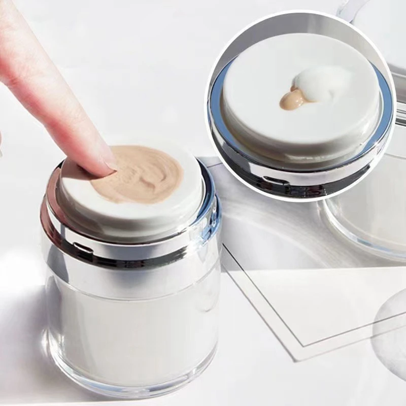 Airless Empty Pump Jar Refillable Creams Gels Lotions Dispenser Travel Leak Proof Cosmetic Container Moisturizer Vacuum Bottle