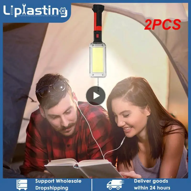 

2PCS Portable LED Outdoor Electric Handheld Camping Working Repairing Illuminating Lamp Magnetic Hanging Lamp