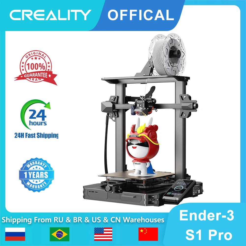 Official 3D Printer CREALITY Ender 3 v2 Neo New Upgrade Version with  CR-Touch Auto Leveling 95% Pre-Installed Resume Printing and Metal Extruder  New